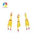 Screaming Yellow Rubber Chicken Pet Dog Toys Squeak Squeaker Chew Juguete para mascotas de regalo